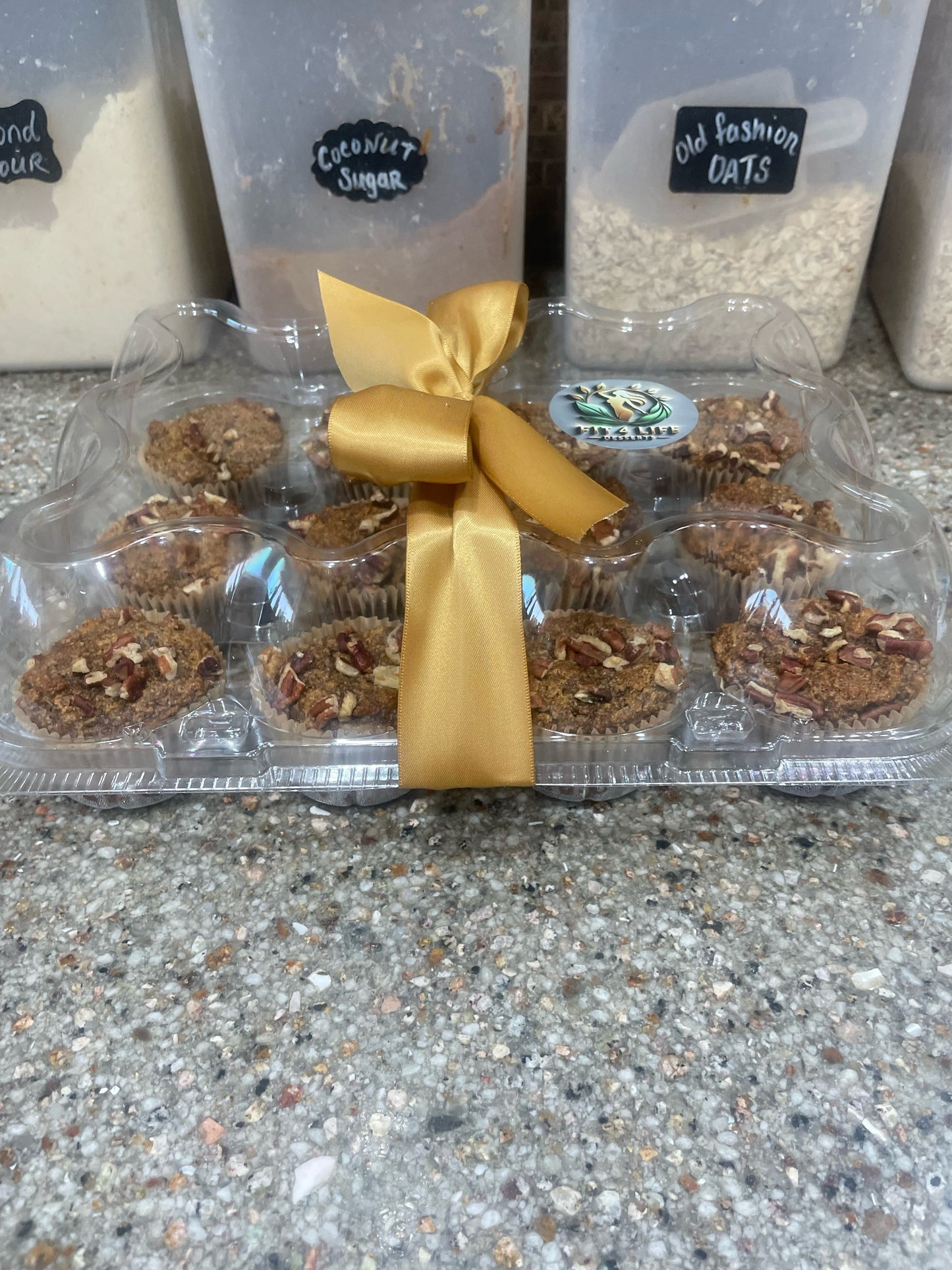 Banana Nut Bread Cupcakes 12 count (with protein)