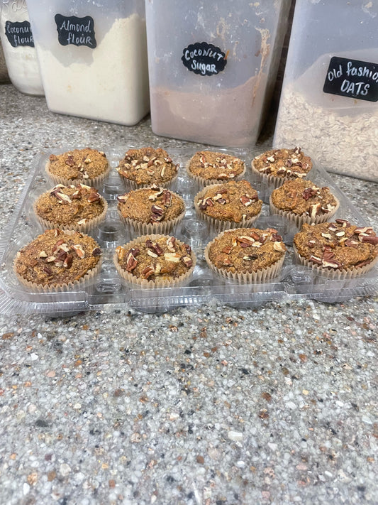Banana Nut Bread Cupcakes 12 count (with protein)