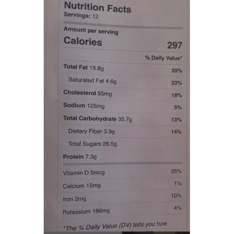 Gluten Free Bakery Las Vegas - Cookie Brownie Nutrition Information
