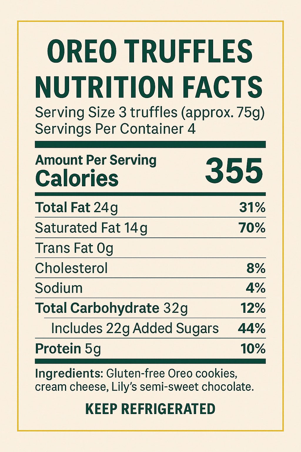 Gluten Free, Sugar Free Bakery - Oreo Truffles