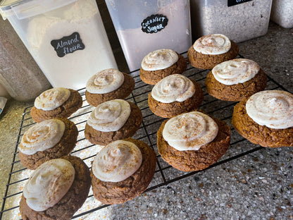 Pumpkin Cookies with maple cream cheese frosting
